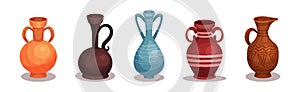 Ceramic Vessels and Containers for Interior and Kitchen Use Vector Set
