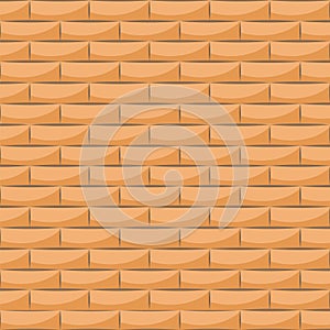 Ceramic white brick tile wall. Vector illustration