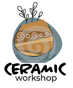 Ceramic workshop, master class or lessons label