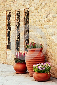 Ceramics flowerpots photo