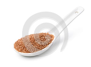 Ceramics spoon of brown sugar