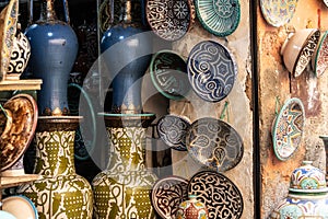 Ceramics vendor, Marrakesh