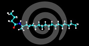 Ceramide molecular structure isolated on black photo