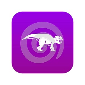 Ceratopsians dinosaur icon digital purple