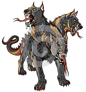 Cerberus hellhound of the underworld photo