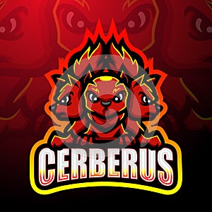 Cerberus mascot esport logo design