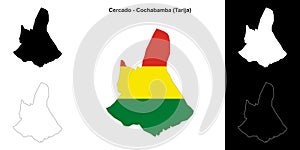 Cercado - Cochabamba outline map