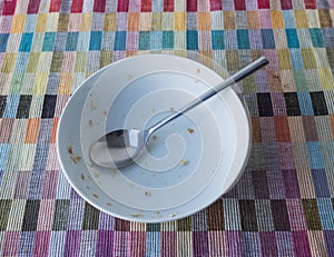 Cereal bowl and spoon