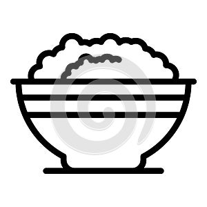 Cereal breakfast icon outline vector. Milk bowl