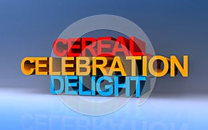 cereal celebration delight on blue