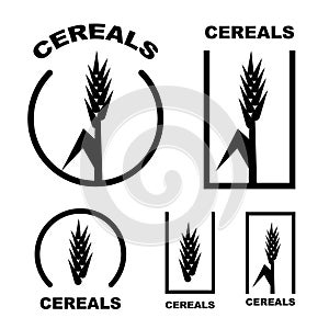 Cereal ear black symbol