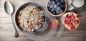 Breakfast Cereal Fruit Granola Muesli Bowl
