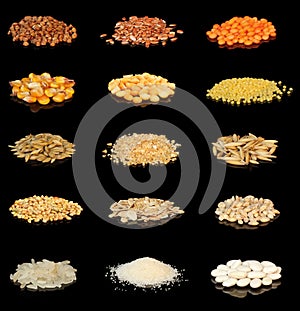 Cereal,grain and seeds collection