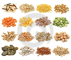 Cereal, grain and seeds collection