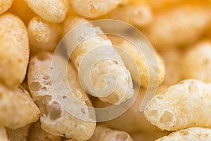 Cereal - This is a macro shot of breakfast cereal.. photo