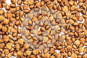 Cereal of rice, buckwheat, peas, millet on a white or black background