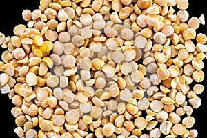 Cereal of rice, buckwheat, peas, millet on a white or black background