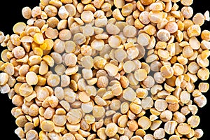 Cereal of rice, buckwheat, peas, millet on a white or black background