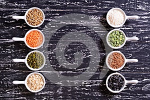 Cereals in ceramic bowls