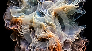 Cerebral Glorification Through Wispy Smoke and Recursive Wireframe photo