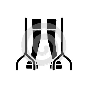 Cerebral palsy black glyph icon