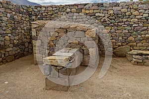 Ceremonial altar at the Pucara de Tilcara ruins in Jujuy, Argentina