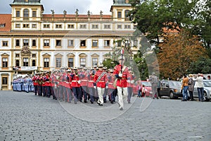 Ceremonial changing of the Guards at Prague Castle