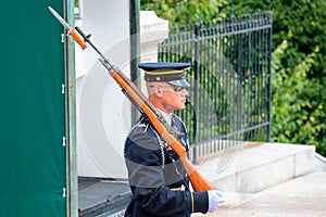 Ceremonial guard at the Tomb of the Unknown at Arlington Nation