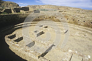 Ceremonial Kiva at Chaco Canyon Indian ruins, NM, circa 1060, The Center of Indian Civilization, NM