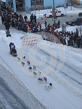 Ceremonial start of the Iditarod