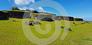 The ceremonial village of Orongo, Easter Island, Chile