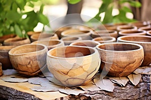 ceremonial wooden bowls filled with kava drink