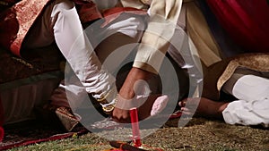 Ceremony part of traditional hindu wedding in Jodhpur.