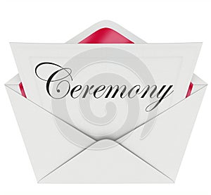 Ceremony Party Commemoration Event Invitation Envelope