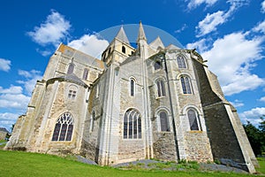 Cerisy-la-Foret church view