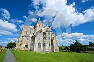 Cerisy-la-Foret church view