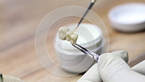 Cermet implant creature process at laboratory.