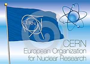 Cern Laboratory organization flag, European Organization for Nuclear Research