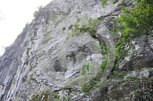 Cerna Mountain Cliff from Baile Herculane Resort in Romania