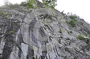 Cerna Mountain Cliff from Baile Herculane Resort in Romania