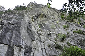 Cerna Mountain Cliff from Baile Herculane Resort in Romania