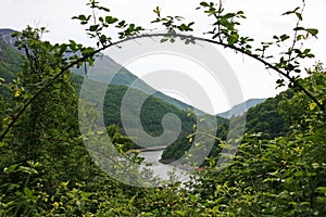 Cerna river valley landscape, Romania