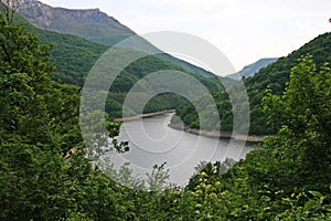 Cerna river valley landscape, Romania