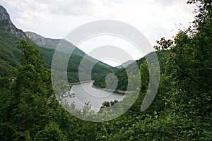 Cerna river valley landscape, Romania