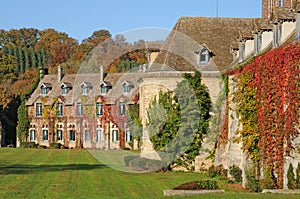 Cernay la Ville, France - april 3 2017 : Vaux de Cernay abbey