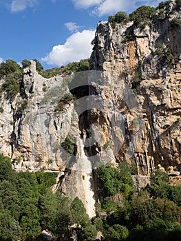 Cerrada de Utrero and place of Linarejos waterfall without water in the Cazorla photo