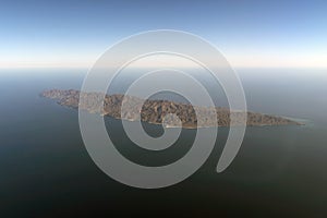 Cerralvo cousteau island baja california sur aerial