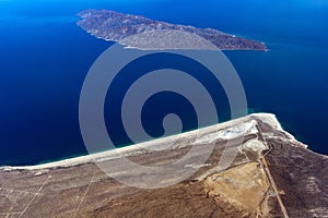 Cerralvo jacques cousteau island Mexico aerial view