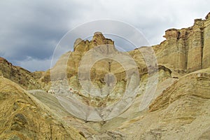 Cerro Alcazar rock formations in Calingasta