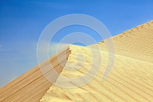 Cerro Blanco sand dune near Nasca or Nazca town in Peru photo